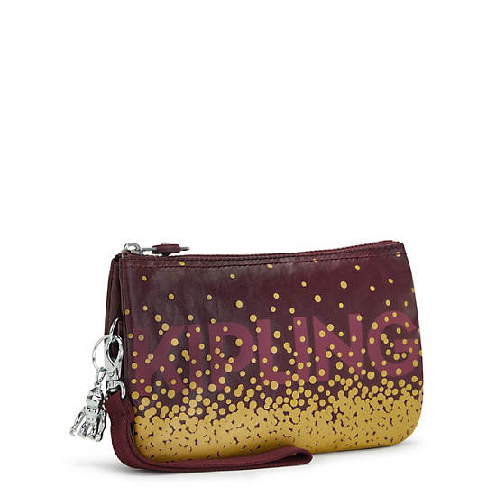 Kipling Creativity Extra Large Metallic Wristlet Vesker Burgunder | NO 1149LI